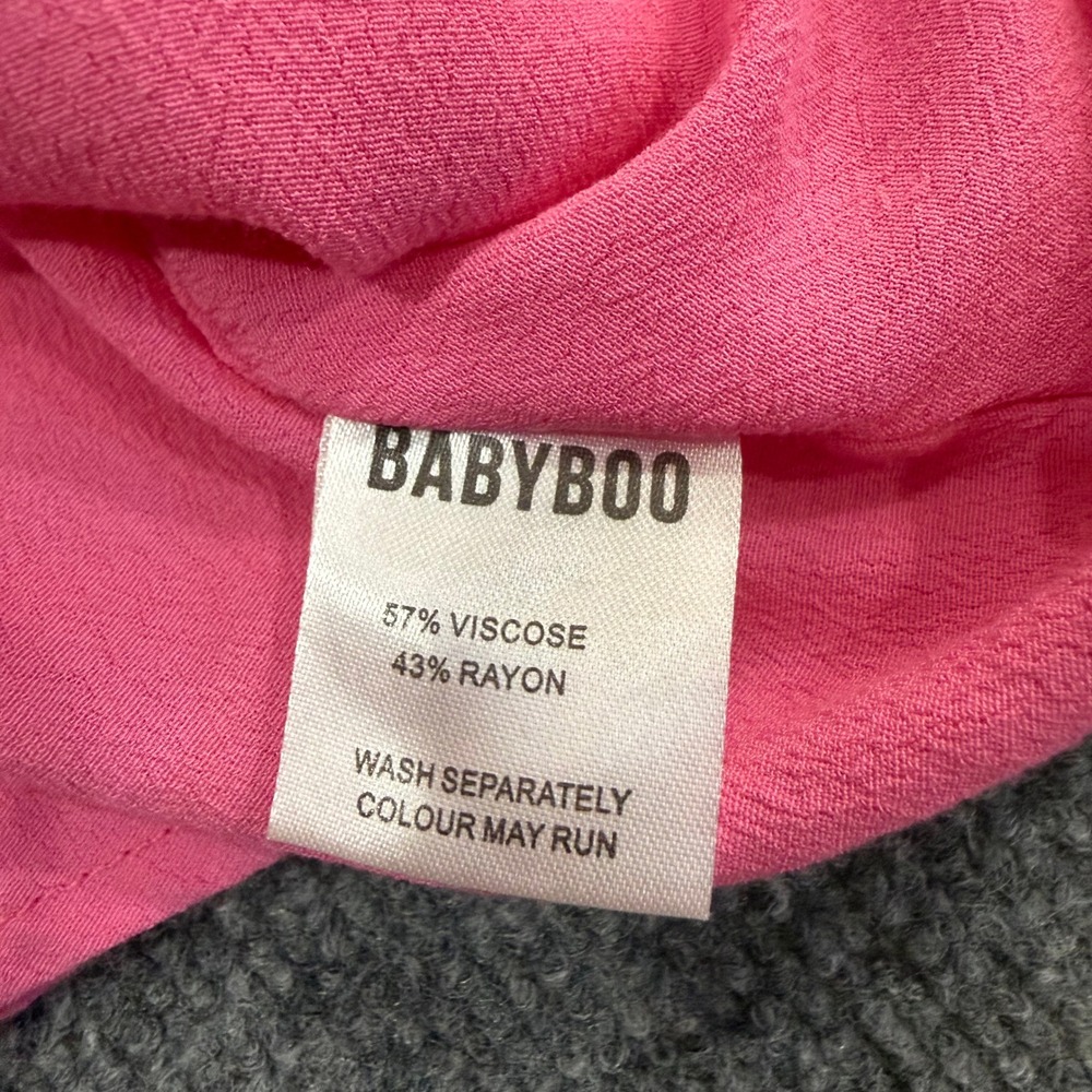 Babyboo Kamilla Mini Dress Pink Halter Cutout 3 Ties Sz XS Vibrant Summer Party - Picture 7 of 9